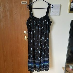 Black boho style dress